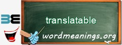 WordMeaning blackboard for translatable